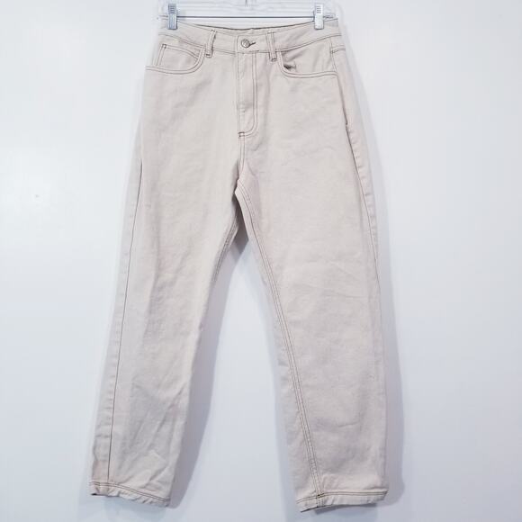 Reclaimed Vintage White Cream High Rise Jeans - Picture 1 of 12